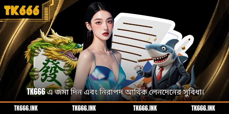 TK666 এ জমা দিন এবং নিরাপদ আর্থিক লেনদেনের সুবিধা।