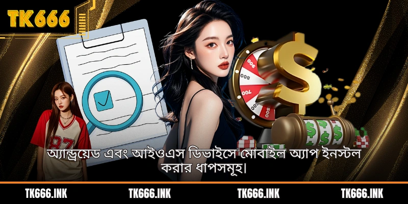 অ্যান্ড্রয়েড এবং আইওএস ডিভাইসে মোবাইল অ্যাপ ইনস্টল করার ধাপসমূহ।