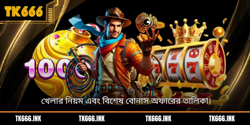 খেলার নিয়ম এবং বিশেষ বোনাস অফারের তালিকা।