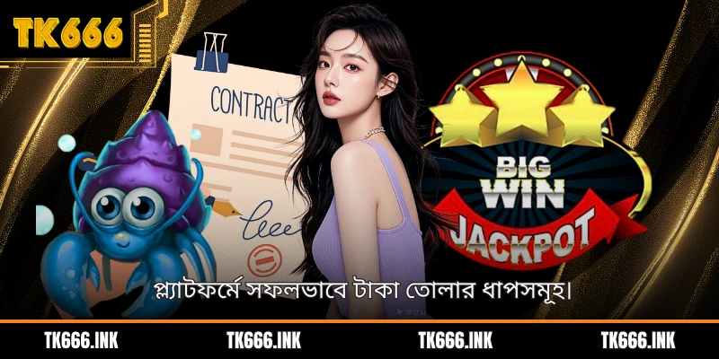 প্ল্যাটফর্মে সফলভাবে টাকা তোলার ধাপসমূহ।