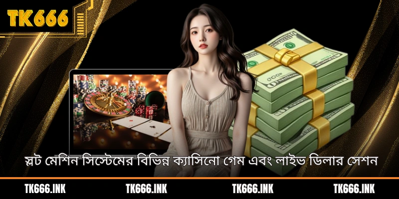 স্লট মেশিন সিস্টেমের বিভিন্ন ক্যাসিনো গেম এবং লাইভ ডিলার সেশন