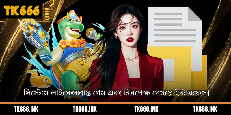 সিস্টেমে লাইসেন্সপ্রাপ্ত গেম এবং নিরপেক্ষ গেমপ্লে ইন্টারফেস।