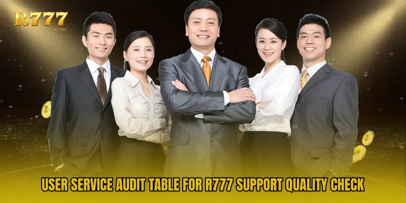 User service audit table for R777 Support Quality Check